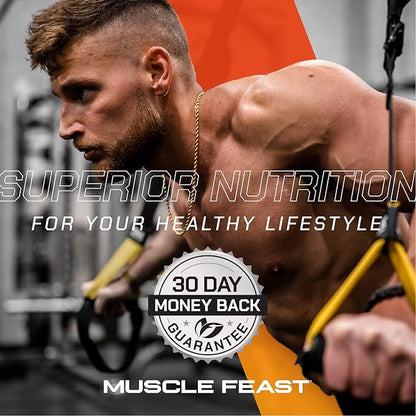 Muscle Feast Premium Blend All Natural Hormone Free Grass-Fed Whey Protein Powder, Vanilla, 2lb