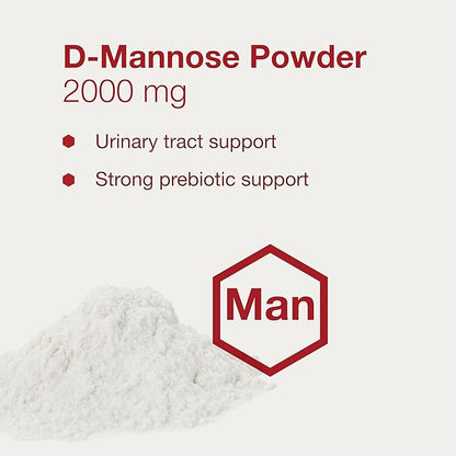 Protocol D-Mannose Powder - 2g per Serving - Bladder Cleanse - Support Healthy Urinary Tract* - for Men & Women - Kosher & Non-GMO - 3 oz