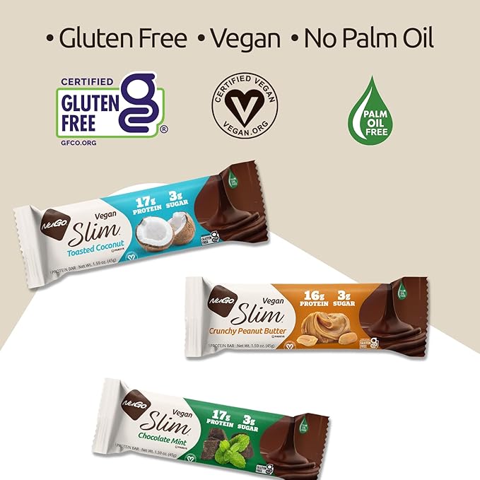 NuGo Slim Chocolate Mint Box, 1.59 OZ (Pack of 12)
