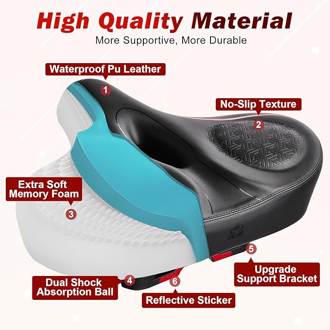 Zacro Bike Seat Comfort for Women Men