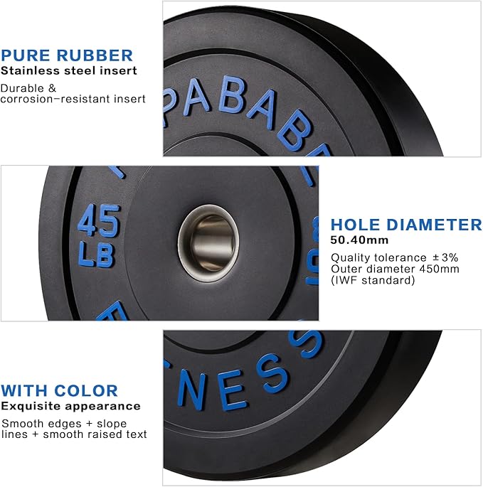 Papababe Bumper Plates 2 Inch