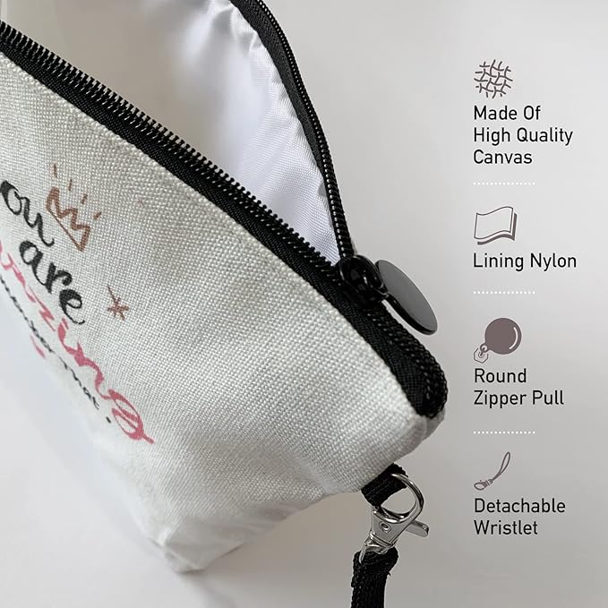 Hglian Inspirational Gifts for Women,You Are Amazing Travel Makeup Bag for Teacher,Nurse,BFF, Bestie,Sister,Christmas Graduation Gift for Women Friends