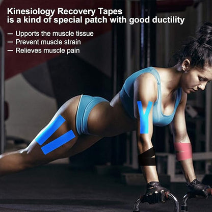 Kinesiology Tape Athletic Tape Sport Tape, Lychee Supports & Protects Muscles, Waterproof and Latex Free, Breathable Elastic for Sport Activity (Beige, 6 Rolls)