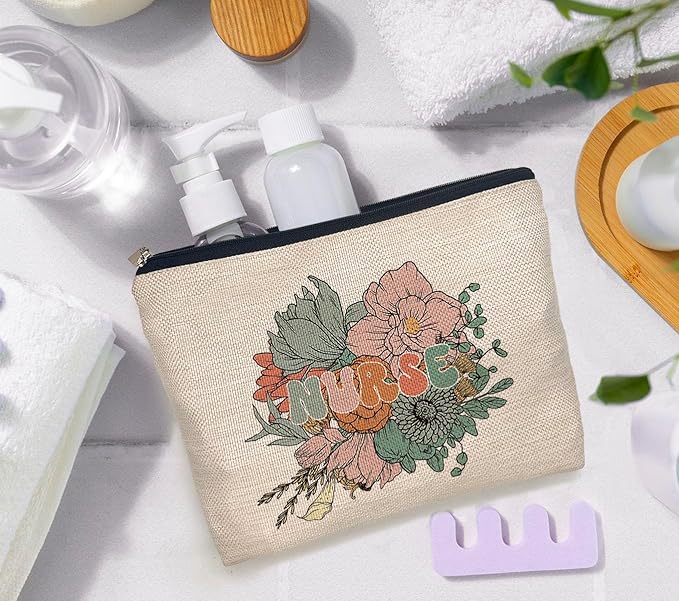 IWXYI Nurse Gifts,Nurse Gifts For Women,Gifts For Nurses,Nurse Makeup Bags With Zipper,Nurse Make Up Bag Zipper Pouch Travel Toiletry Gifts For Women,Nursing Student Gifts