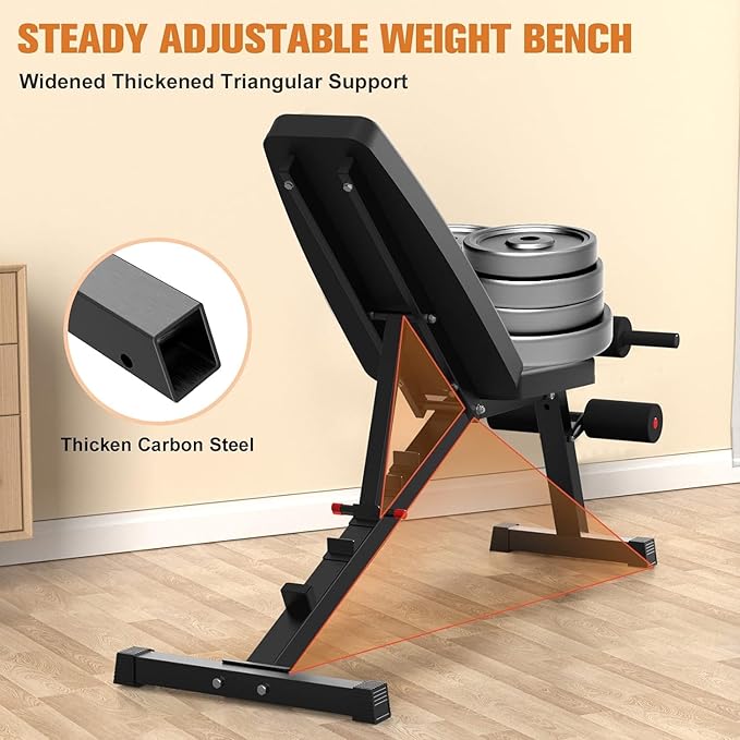 Weight Bench Workout Bench for Home Gym Adjustable 660LBS