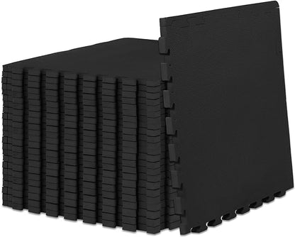 ProsourceFit Extra Thick Puzzle Exercise Mat 1 inch 24 Sq 6 Tiles
