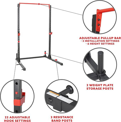Sunny Health & Fitness Essential Adjustable Power Rack