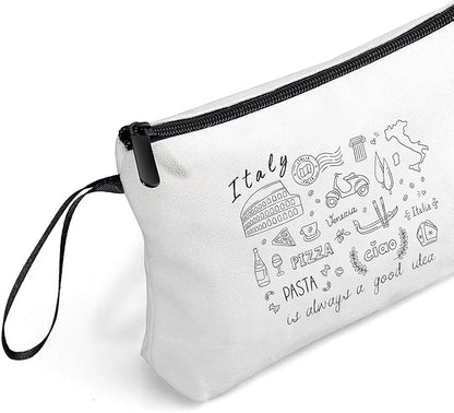 Italy Travel Gifts - Makeup Bag Organizer for Women, Birthday & for Female, Mom, Sister, Daughter