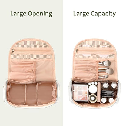 Ethereal Travel Makeup Bag, Toiletry Bag for Women Large Capacity Makeup Organizer Bag Waterproof Makeup Brush Organizer Vegan Leather Cosmetic Bag