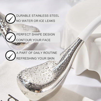 Cryo Sticks Facial Skin Care Ice Globes for Women Face Eyes, Stainless Steel Face Beauty Tools for Girls Ladies, Esthetician Supplies Cooling Spa Globes with Storage Case
