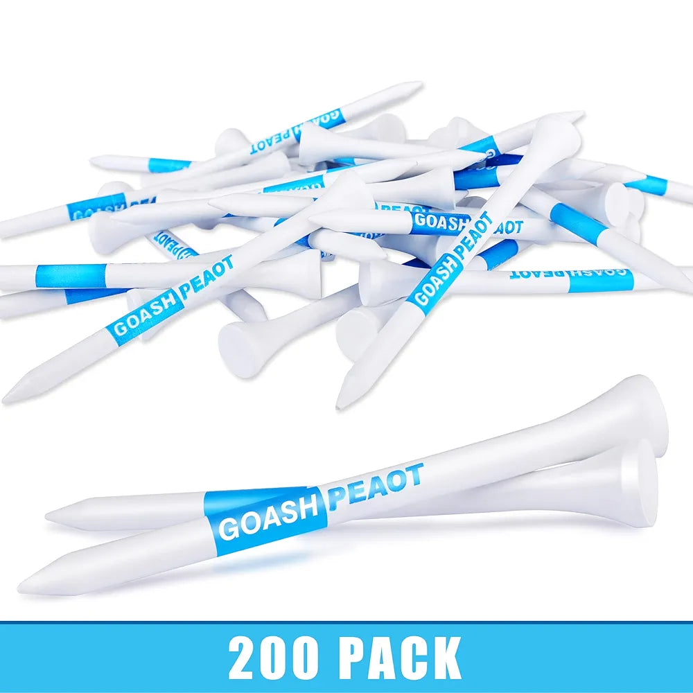 Premium Golf Tees Choose Between 200 Count or 100 Count, Professional Marking System Golf Tees 3-1/4 Inch, Reduce Friction Side Spin More Stable Golf Tees