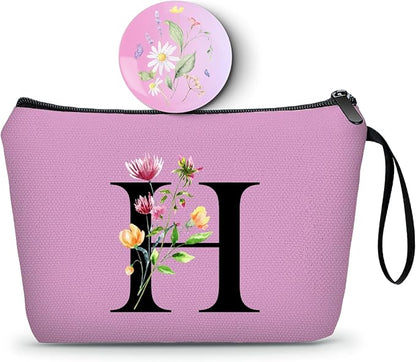 SEAMOON Birthday Inspirational Bridesmaid Proposal Team Small Gifts for Women Mom Aunt Teacher Sister Coworkers Makeup Cosmetic Bag Travel with Mirror Mothers Day Christmas Graduation H