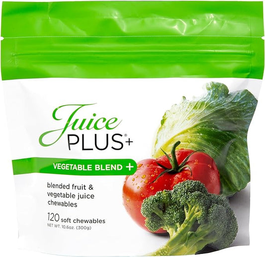 JuicePlus+ Vegetable Blend Soft Chews (Chewables) - Delicious Vegan Gummies with 11 Nutrient-Rich Vegetables for Daily Wellness! Boost Intake of Vitamins & More - For Kids & Adults-(30 Adult Servings)