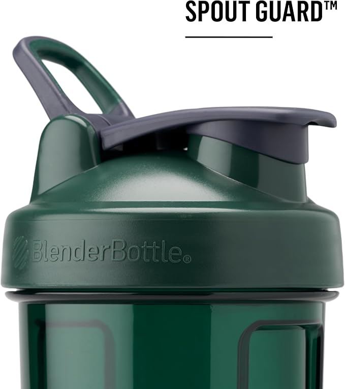 BlenderBottle Shaker Bottle Pro Series Perfect for Protein Shakes and Pre Workout, 24-Ounce, Full-Color Grey
