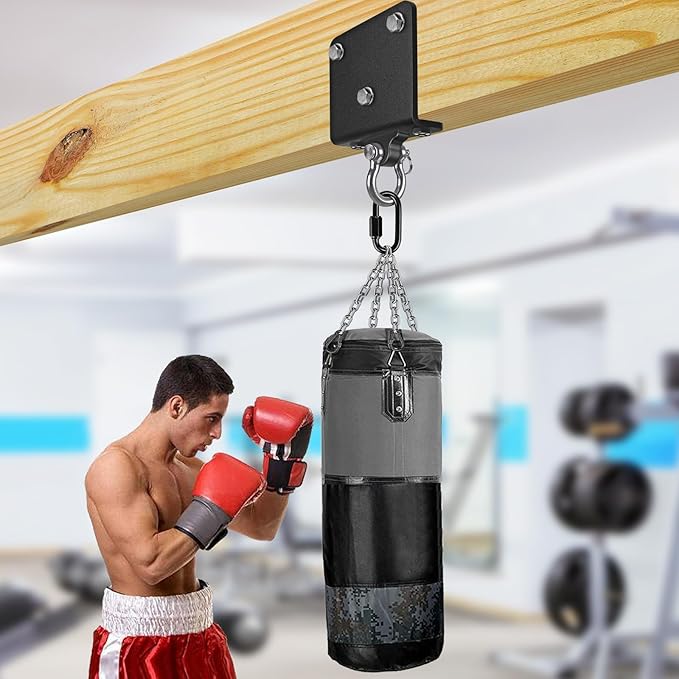 Dolibest Heavy Punching Bag Hanger, I-Beam Mount for Boxing Muay Thai, Wood Beam Hook for Weight Strength Training Systems, Aerial Yoga & Hammock, Resistance Band (1000 LB Capacity)
