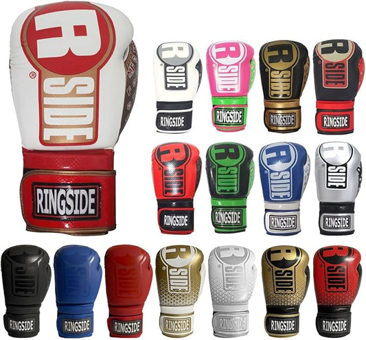 Ringside Apex Flash Sparring Gloves, IMF-Tech Boxing Gloves with Secure Wrist Support, Synthetic Boxing Gloves for Men and Women, Red and White, 16 Oz