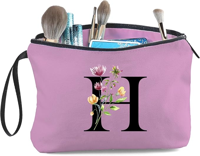 SEAMOON Birthday Inspirational Bridesmaid Proposal Team Small Gifts for Women Mom Aunt Teacher Sister Coworkers Makeup Cosmetic Bag Travel with Mirror Mothers Day Christmas Graduation H