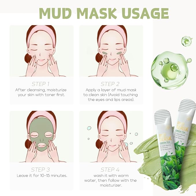 Green Tea Skin Care Kit Teenage Girls Gifts - Teen Skin Care Set Antioxidant - Hydrating Skincare Set with Face&Eye Cream,Toner,Serum,Cleanser - Mother's Day Gifts - Travel Essentials for Women (7PCS)