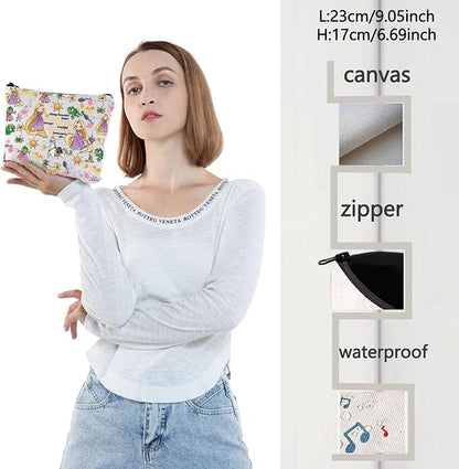 WZMPA Princess Hair & Sun Cosmetic Bag Fairy Tales Fans Gift You Are Braver Stronger Beautiful Than You Know Hair Movie Makeup Zipper Pouch Bag (Always Hair)