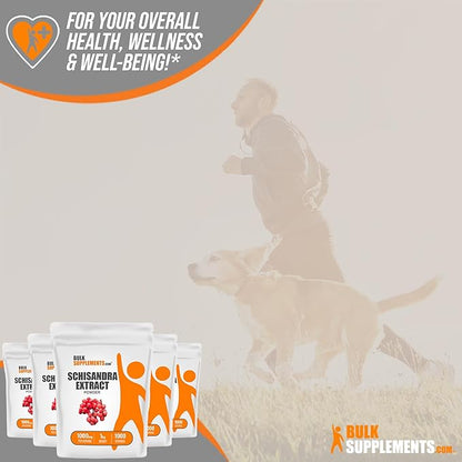BulkSupplements.com Schisandra Extract Powder - Schisandra Supplement, from Schisandra Berries - Herbal Extract, Gluten Free - 1000mg per Serving, 5kg (11 lbs) (Pack of 5)