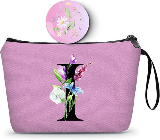 SEAMOON Birthday Inspirational Bridesmaid Proposal Team Small Gifts for Women Mom Aunt Teacher Sister Coworkers Makeup Cosmetic Bag Travel with Mirror Mothers Day Christmas Graduation I