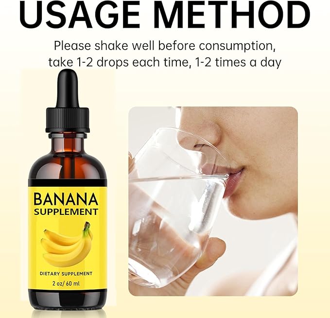 Banana Supplement Liquid Original Banana Extract Liquid for Women Gut Health 2 Pack
