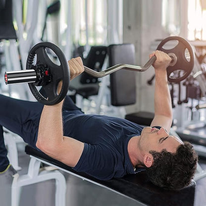 Olympic Barbell EZ Bar Curl Bar 4ft/5ft/7ft 2 Inch (300lb/330lb/400lb/700lb/1000lb/1500lb)