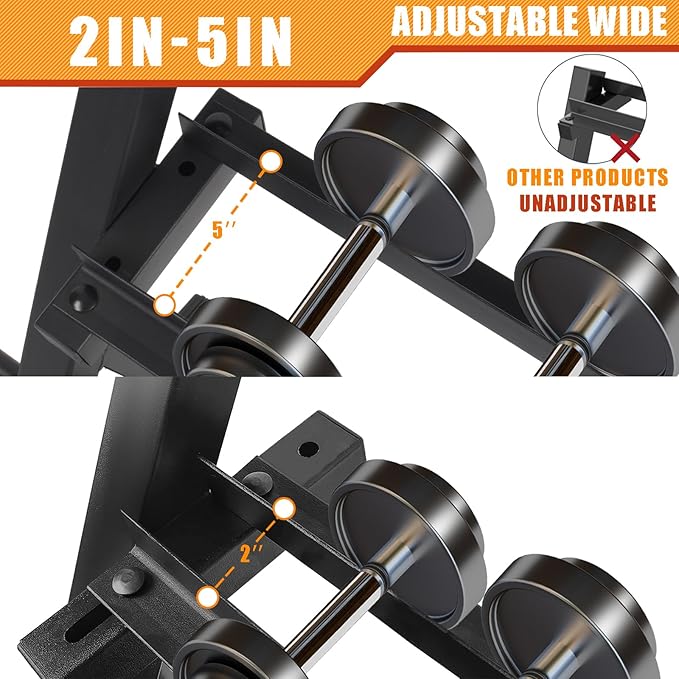 PROOFGOLD 1200LBS Dumbbell Rack- Adjustable 3 Tier Weight Rack for Home Gym Suitable for Storage of Dumbbell, Weight Plates,Kettlebell Barbell Plate, Barbell Bar(Rack Only)