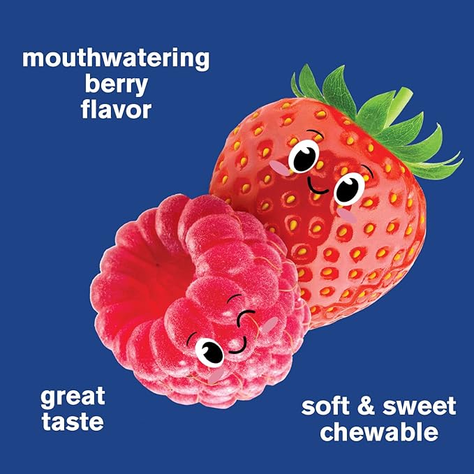 Probiotics for Kids Gummies -10 Billion CFU - for Gut Health, Immune Health and Digestive Support - Berry Flavor Chewable Supplement - Vegan, Non GMO, Gluten Free Kids Probiotic -60 Gummies
