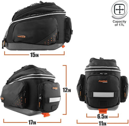 Ibera PakRak Bicycle Seat Post Commuter Rack and Quick-Release Bag