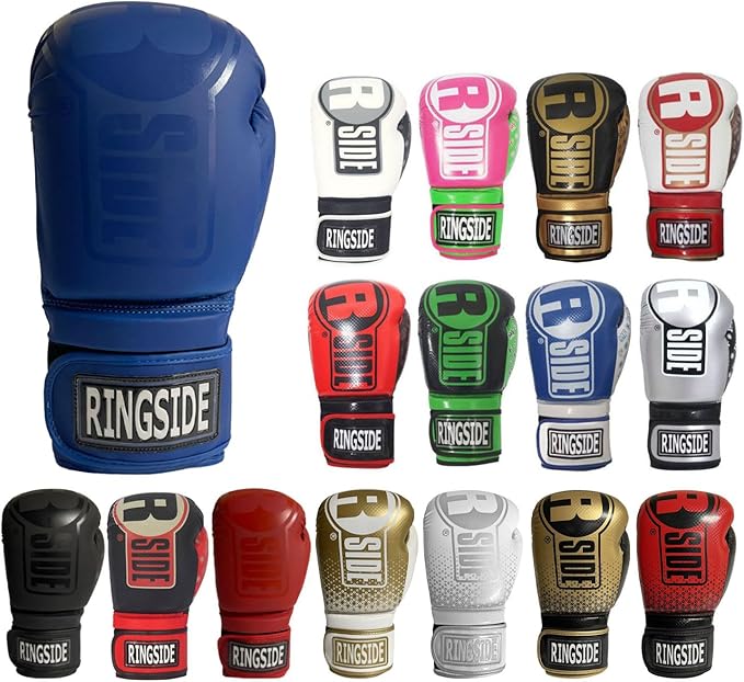 Ringside Apex Flash Sparring Gloves, IMF-Tech Synthetic Boxing Gloves with Secure Wrist Support, Ideal for Men and Women, Blue and Blue, 16 oz