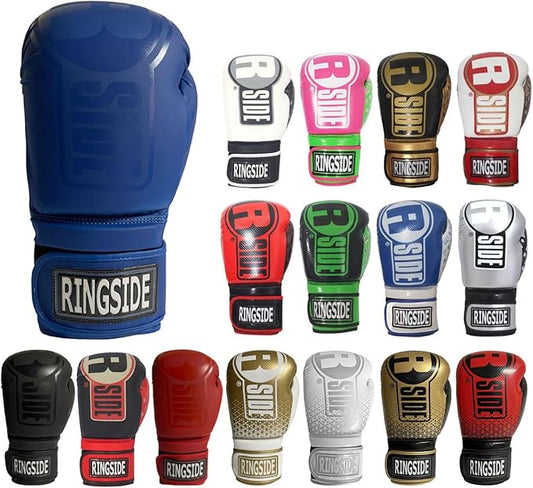 Ringside Apex Flash Sparring Gloves, IMF-Tech Synthetic Boxing Gloves with Secure Wrist Support, Ideal for Men and Women, Blue and Blue, 16 oz