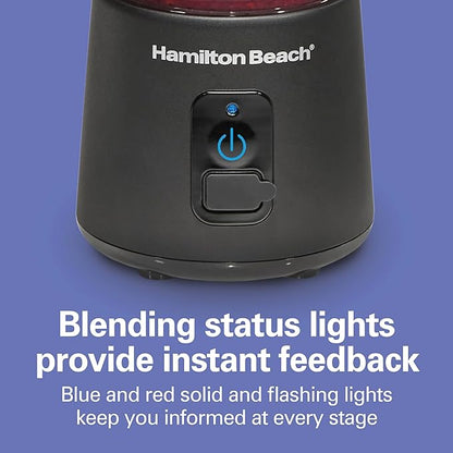 Hamilton Beach Mini Cordless Portable Personal Blender for Shakes and Smoothies, USB Rechargeable, 16 oz. Jar with Leakproof Travel Lid, 6 Stainless Steel Blades, Black (51180)