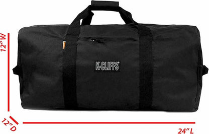 Heavy Duty Cargo Duffel Large Sport Gear Drum Set Equipment Hardware Travel Bag Rooftop Rack Bag (24" x 12" x 12", Navy)