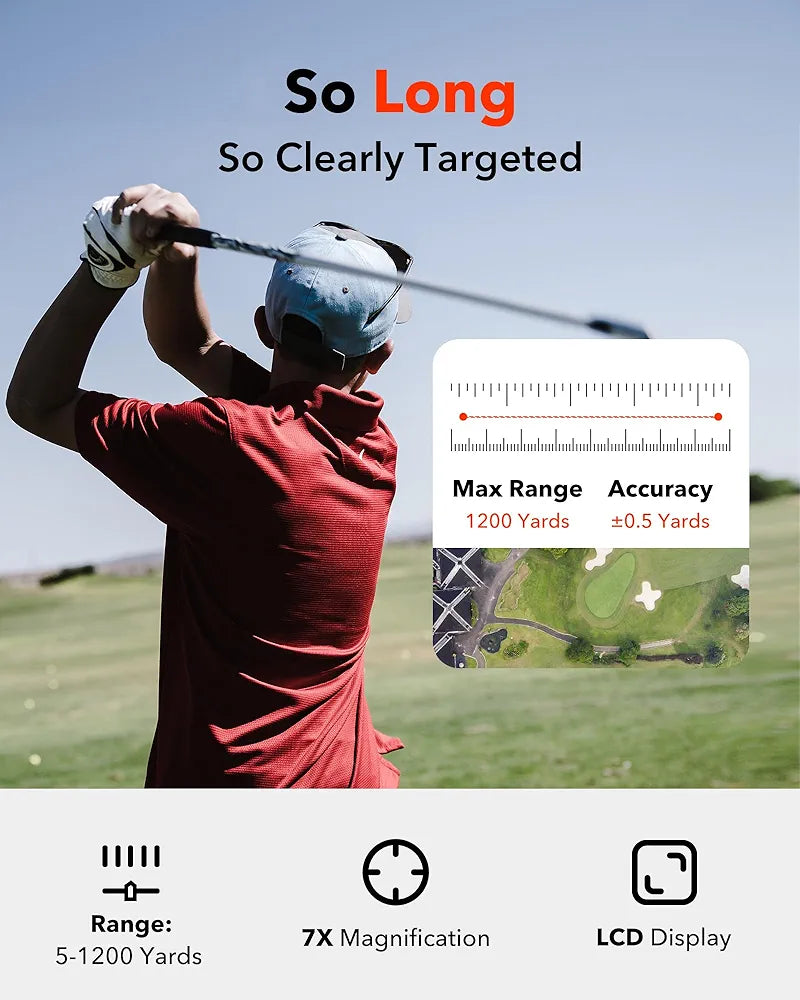 REDTIGER Golf Rangefinder with Extra 4-in-1 Golf Metal Divot Tool
