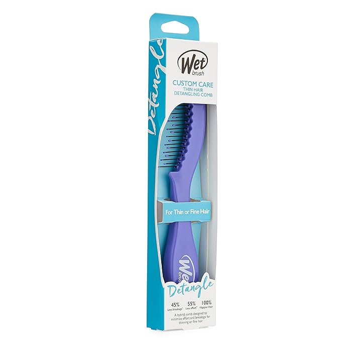 Wet Brush Custom Care Thin Hair Detangling Comb Purple