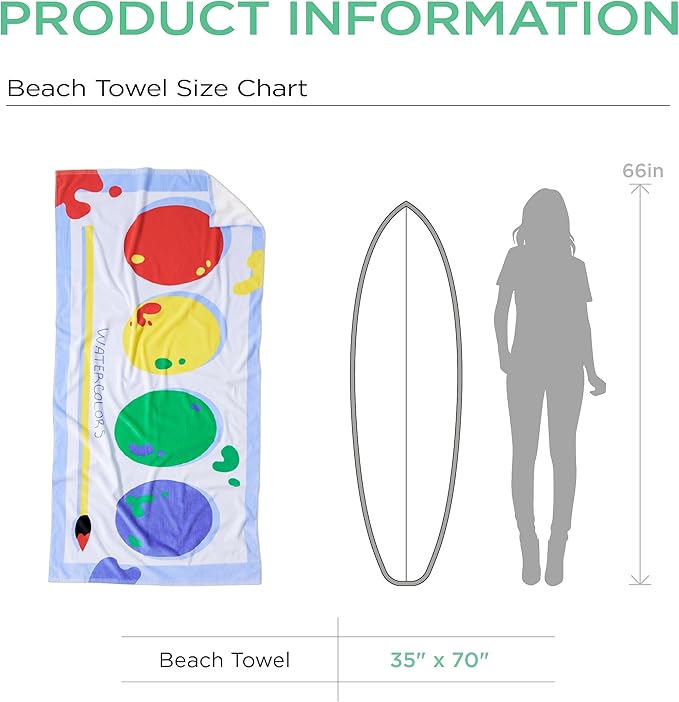 Bedsure U Series 100% Cotton Beach Towel 35"x70"