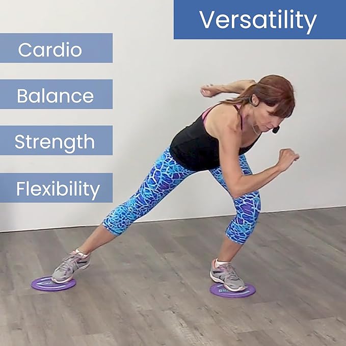 Gliding Discs for Working Out - Exercise Sliders 1 Pair, 4 Streaming