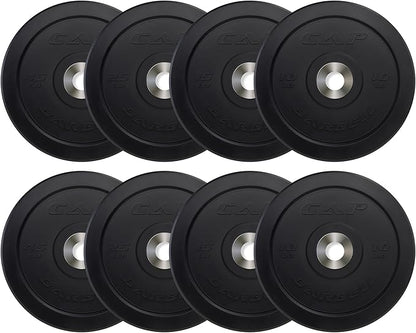CAP Barbell 2-Inch Olympic Bumper Plate Weight Set 100-370 lbs