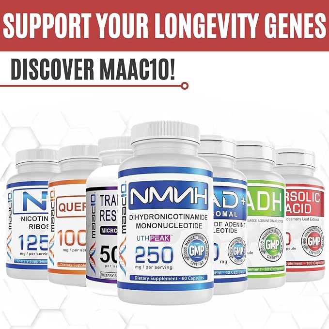 MAAC10 Ursolic Acid 300mg | Sourced from Rosemary Extract | Third-Party Lab Tested | AMPK & Sirtuin Activator