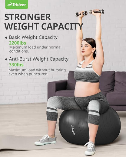 Trideer Yoga Ball Exercise Ball for Working Out 5 Sizes