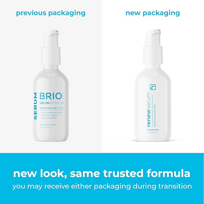 BRIOTECH BrioCare Skin Care Set, Skin Renew Toner Spray 4 fl oz + Mineral Serum 2 fl oz, Minimize Appearance of Acne, Soften Lines, Tighten Wrinkles, Smooth Face Neck Chest, Gift Set for Men & Women