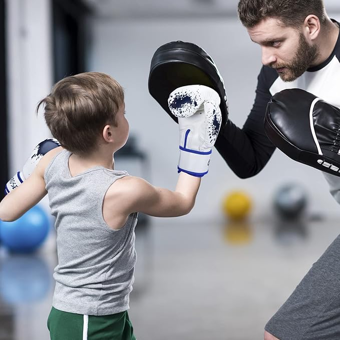 Kids Boxing Glove 6oz 8oz, Youth, Boys and Girls Training Sparring Gloves for Punching Bag, Kickboxing, Muay Thai, MMA, Gift for Age 6-15 Years
