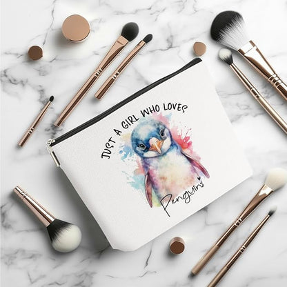 Penguin Gifts Makeup Bag, Penguin Stuff Cosmetic Bag Travel Organizer Bags Makeup Pouch, Christmas Birthday Animal Lovers Gifts for Women Girls Friends Daughter