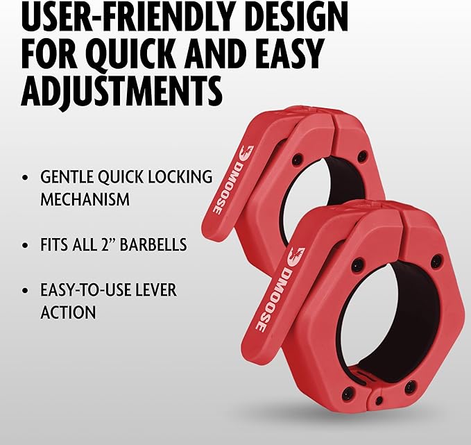 DMoose Fitness Barbell Clips 2" (Pair) - Quick