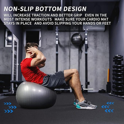 MRO Extra Large Exercise Mat For Home Gym 15'x6'/12'x6'/9'x6'(7mm) Workout