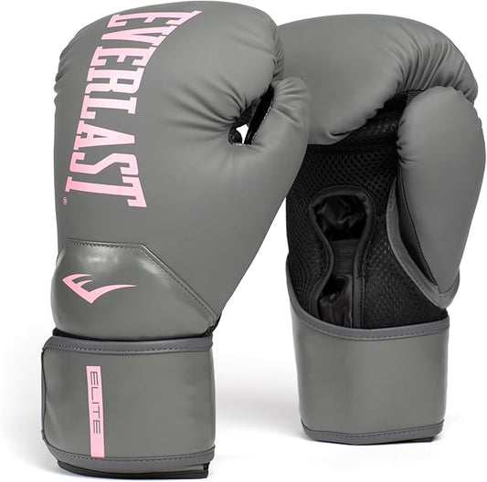 Everlast Elite 2 Boxing Gloves, Pro Training Gloves for Men and Women, Secure Fit Hook and Loop Closure & Ventilation, Heavy Bag & Speedbag Training.