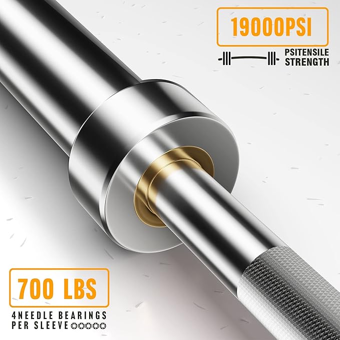 Olympic Barbell EZ Bar Curl Bar 4ft/5ft/7ft 2 Inch (300lb/330lb/400lb/700lb/1000lb/1500lb)