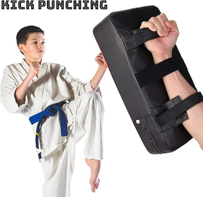 Odoland Punching Mitts Kick Pack Set, Boxing Mitts Focus Pads, Taewondo Kick Pad, Great for Boxing, Kickboxing, Karate, Muay Thai, MMA Training