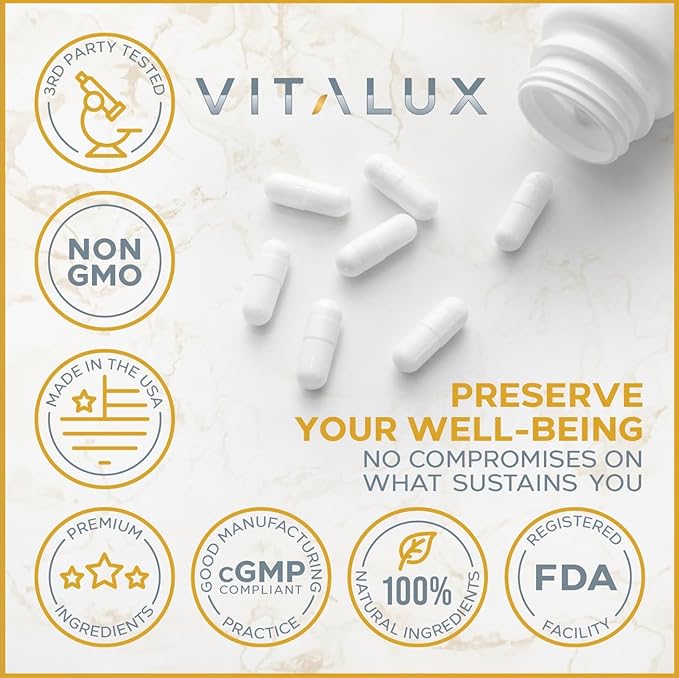 VITALUX || #1 Rated Women's BellySlim Supplement to Remove Body Mass & Reach Your Fitness Goals | Ultra Strength + 9 Ingredients | 3rd Party Tested & USA Made (Multivitamin for Women) - 60 Servings